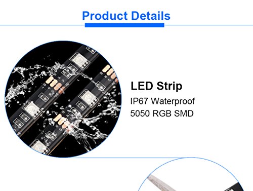 LED Strip TV Backlight Bias Lighting for HDTV/Laptop/Desktop 3.28ft RGB Color 5V USB Powered with Remote