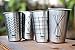 Healthy Human Stainless Steel Cups - 16oz (4 Pack) Ideal Beer Pints, Iced Tea Tumblers, Wine & Water Mugs, Camping Cup - Bar Set. - Line Style