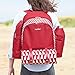 VonShef 4 Person Geo Red Outdoor Picnic Backpack Bag Set with Blanket – Includes 29 Piece Dining Set & Insulated Cooler Compartment to Keep Food Chilled for Longer