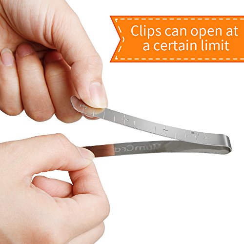 MumCraft Quilting Supplies Set of 15 Stainless Steel Hemming Clips 3 Inches Measurement Ruler Sewing Clips for Wonder Clips, Pinning and Marking Sewing Project