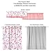 The Peanut Shell Coral Pink, Grey and Navy Floral 4 Piece Crib Bedding Set