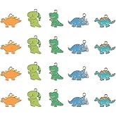 diyhub 20 Pcs 5 Styles Enamel Dinosaur Charms Colorful Cartoon Alloy Pendants for DIY Crafting Earring Necklace Jewelry Making