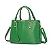 OURBAG Women Leather Handbags Fashion Top Handle Bag Cross body Shoulder Bag for Ladies Green Medium