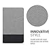kwmobile Case Compatible with Huawei MediaPad M5 8 - Case PU Leather and Canvas Cover with Stand Feature - Grey/Black
