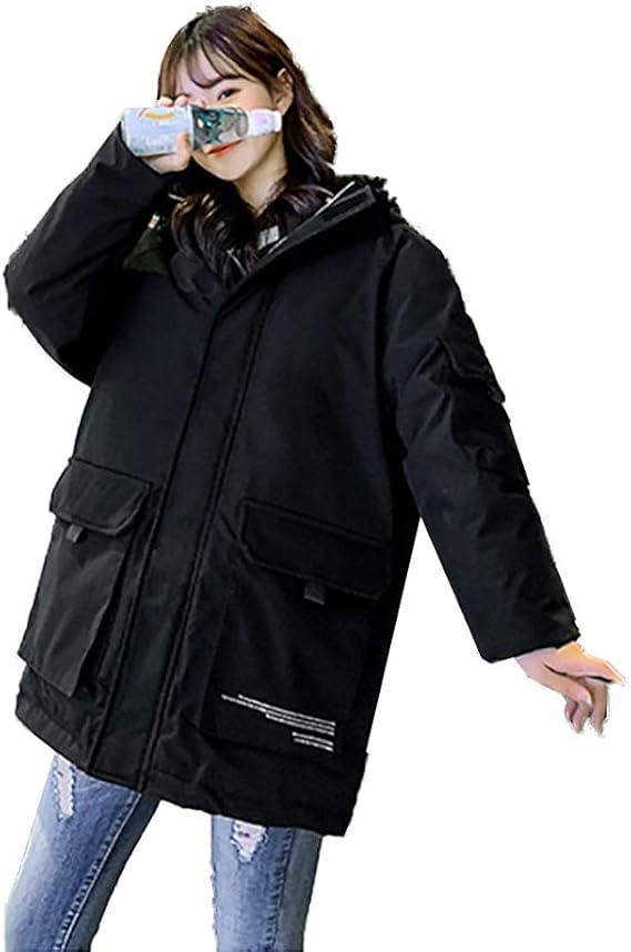 Amazon もうほうきょう レディース アウター モッズコート ダウンコート ミドル丈 ジャケット フード付き 冬服 ミリタリーコート 厚手 防風 防水 防寒 コート ジャケット 通販