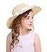 Bienvenu Little Girl Kids Summer Straw Hat Wide Brim Floppy Beach Sun Visor Hat,Beige
