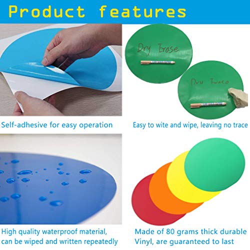 Dry Erase Circles Whiteboard Marker 11 inch Colorful Dry Erase Dots for