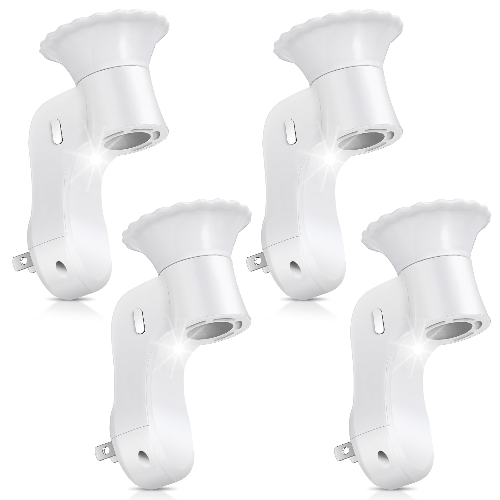 Photo 1 of [Upgrade] 4PCS Wall Fragrance Plug in with Light Compatible with Bath and Body Works WallFlower Fragrance,Rotating Control Scent Diffuser Plugs Essential Oil Plugs in Wall for Home,Office/Plug Only