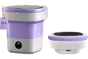 FANCY SHOP Fancy Portable washing machine,Mini Washer,11L upgraded large capacity foldable Washer, Deep cleaning of underwear, baby clothes other small clothes.Suitable for apartments, dormitories, hotel, Purple