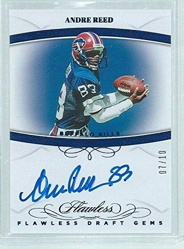Andre Reed 2019 Panini Flawless Sapphire On Card Auto d 7 10