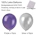 Cocodeko DIY Paper Pom Poms with Tissue Paper Tassel, Polka Dot Garland, Hanging Swirl Decorations and Balloon Kit for Birthday Wedding Showers Party Decorations - Purple