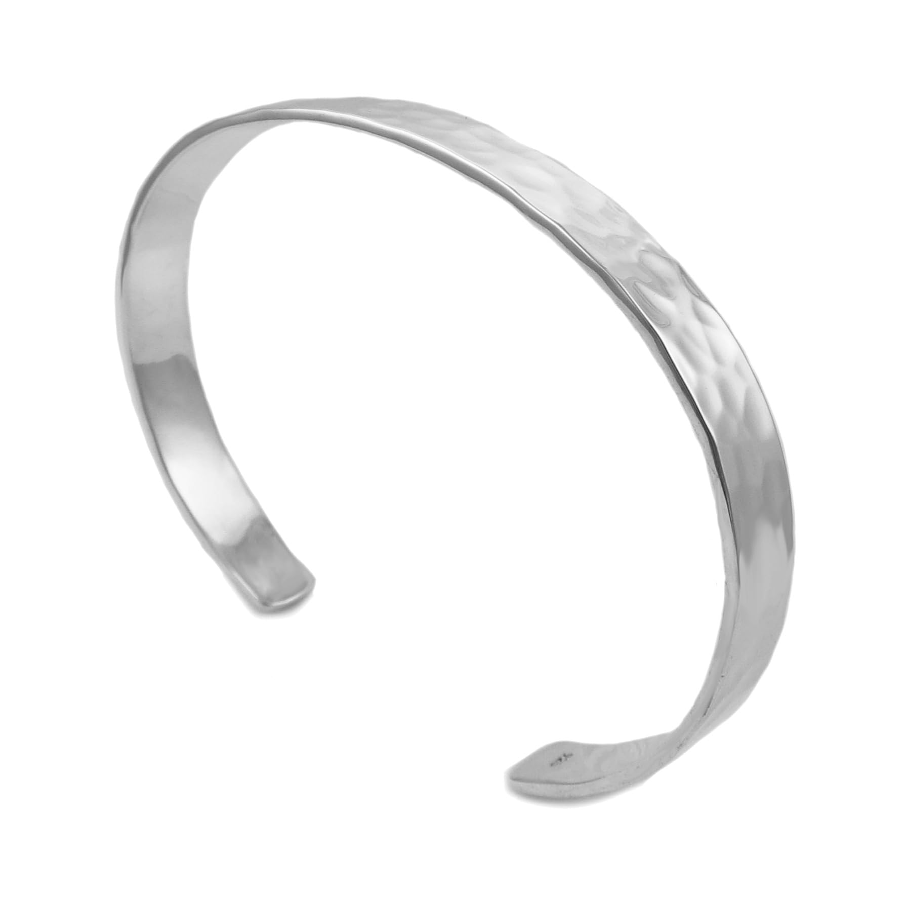 The Mexican Collection Solid Hallmarked 925 Sterling Silver Cuff Hammered Handmade Bracelet Gift Boxed