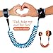 2 Pack Anti Lost Wrist Link, Wimaha Safety Velcro Skin Friendly Cotton Wrist Straps for Kids Toddlers, 2.5M Blue & 1.5M Orange