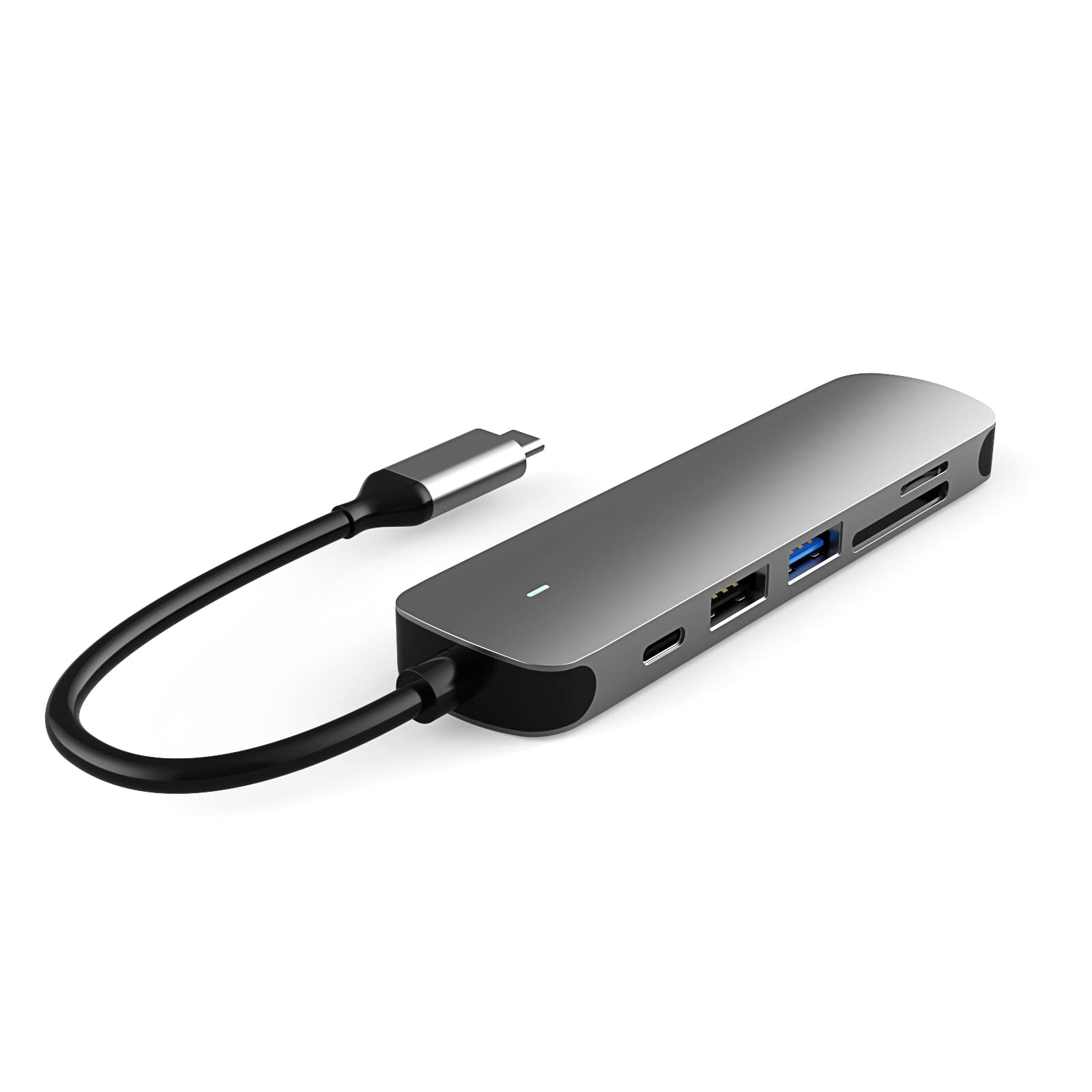USB C HUB, 6 in 1 Docking Station with USB-C