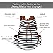 LISH Down the Line Canvas Tennis Racket Backpack - Women's Striped Print Drawstring Racquet Holder Bag