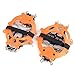 Vdealen 2 PCS 12 Teeth Claws Crampons Non-slip Shoes Cover With Stainless Steel Chain Outdoor Ski Ice Snow Hiking Climbing Dig Into Variety Types Of Terrain Ice, Packed Snow, Wet Rocks, Concrete, and Scree