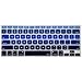 MOSISO Keyboard Cover with Pattern Compatible with MacBook Pro 13 inch, Pure Light Blue & Deep Blue