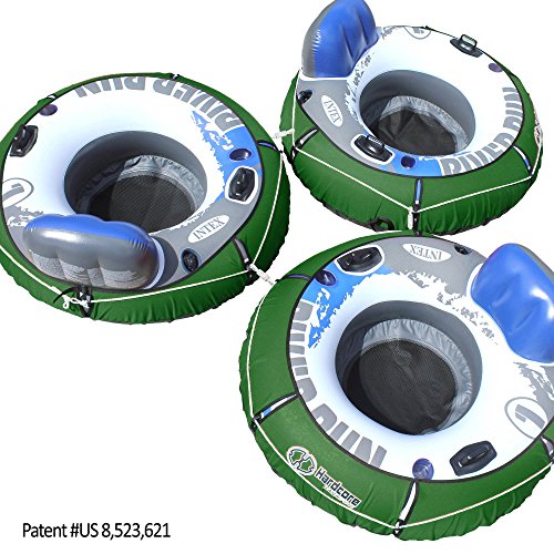 Linking Intex River Run I Tube with Heavy Duty Forest Green Cover - 3 Pack