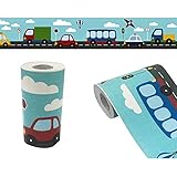 Yifely Traffic Car Wallpaper Border Self-Adhesive Wall Decor Sticker for Kids Room Nursery School Classroom