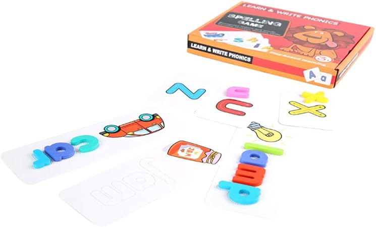 Amazon Ltdd 就学前の学習のためのマッチング文字スペルゲームビジュアルワードフラッシュカード教育玩具 男の子 女の子 おもちゃに適した26 文字のフラッシュカード ひらがな カタカナ 漢字 おもちゃ