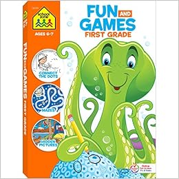 School Zone Fun And Games First Grade Activity Workbook - 
