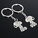 Creative Snoopy shape couple metal keychain/key ring 1pair