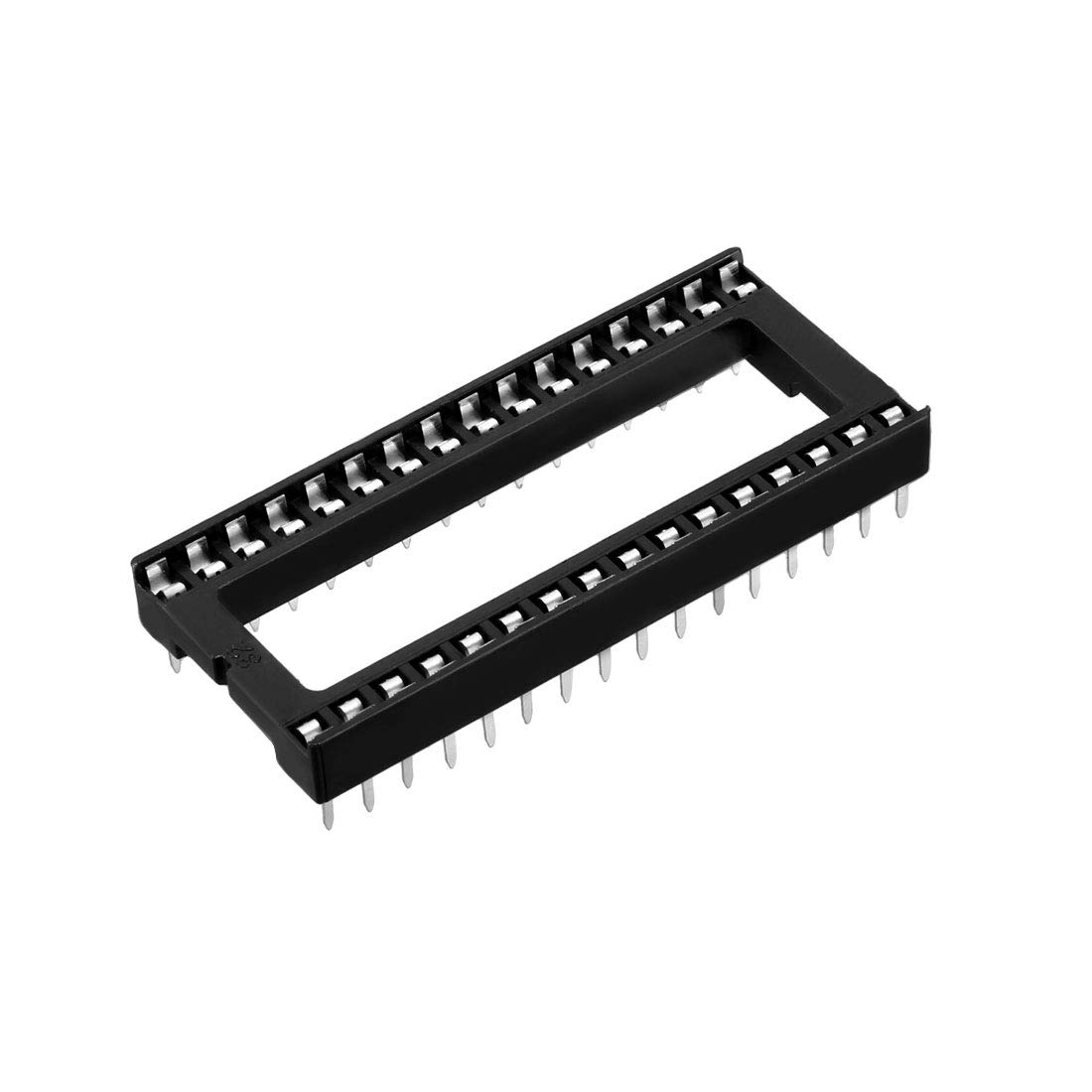 sourcing map 25pcs DIP IC Chip Socket Adaptor 2.54mm Pitch 15.2mm Row Pitch 2 Row 32 Flat Pins Soldering