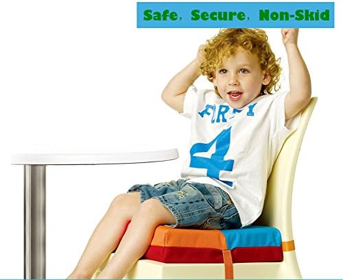 HapiLive Sturdy Oxford Dismountable Adjustable Harness Baby Toddler Infant Cushion Dining Chair On the Go Booster Seat Bag Travel Storage Chair (Red)