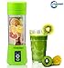 TOWABO USB Juicer Cup, Fruit Mixing Machine, Portable Personal Size Eletric Rechargeable Mixer, Blender, Water Bottle 380ml with USB Charger Cable Portable Juice Blender and Mixer