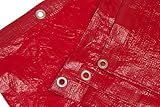8 Ft. X 10 Ft. High Visibility RED Tarp - 3.3 Oz.