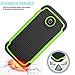 Motorola Moto E Case, Moto E 1st Gen Case, Tekcoo(TM) [Tmajor Series] [Green/Black] Shock Absorbing Hybrid Rubber Grip Plastic Impact Defender Rugged Slim Hard Case Cover Shell for Moto E 2014