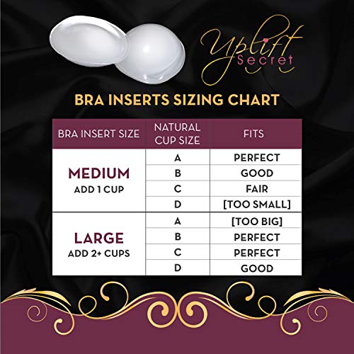 Uplift Secret Silicone Bra Inserts Clear Gel Push Up Breast Pads