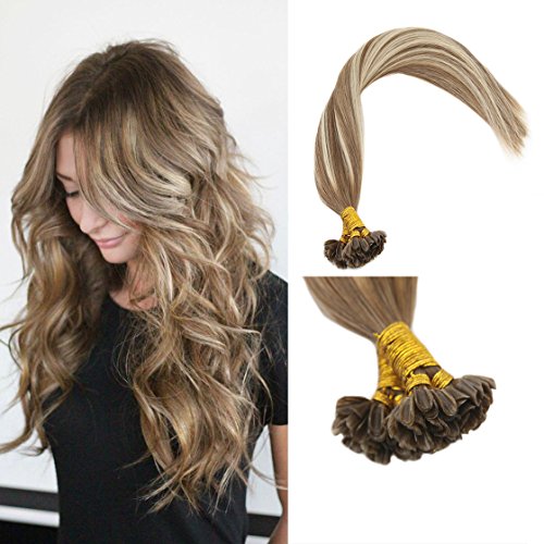 Sunny 18" pre bonded human hair extensions u tip b…