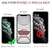 BELONGME Compatible with iPhone 11 Pro Case 2019, Tempered Glass Screen Protector [2Pack] with Soft TPU Clear Case for iPhone 11 Pro 5.8 inch.