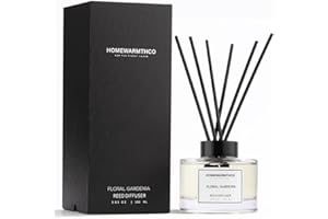 Homewarmthco Floral Gardenia Reed Diffuser Set - Luxury Fragrance Reed Diffusers for Home, Office & Bathroom Décor - Long-Lasting Scent with Non-Toxic Oils (5.63 oz)