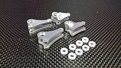 Traxxas 1/16 Mini E-Revo, Mini Slash Upgrade Parts Aluminum Front+Rear Rocker Arm - 4Pcs Set Silver
