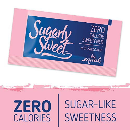 SUGARLY SWEET Zero Calorie Sweetener Packets with Saccharin, Sugar Substitute, Sugar Alternative, Pink Sweetener Packets, 250 Packets
