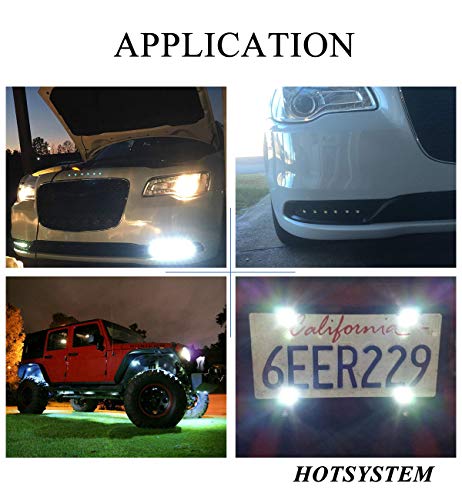 HOTSYSTEM High Power White 9w LED Eagle Eye Bumper Motorcycle Light Tail Light Backup Light for Car Motor 6pcs - Thumbnail 6