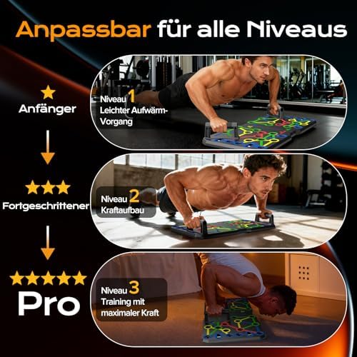 Liegestützgriffe Fitnessgeräte für zuhause Tragbares Multi-in-One Push-up-Board-Set Effizientes Muskeltraining für Männer und Frauen