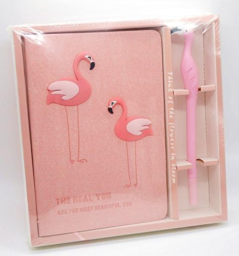 Pink girl's notebook Flamingo notepad with exquisite gift box