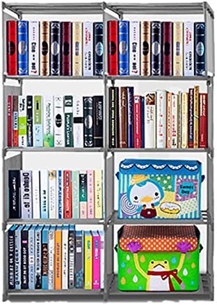Meoket 4-tier Storage Cube Closet Organizer Book Shelf 8-cube Cabinet Bookcase