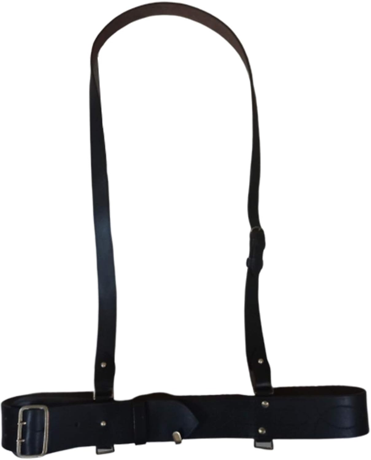 Sam Browne Leather Belt With Shoulder Strap – Dark Brown Reproduction, Adjustable Sizes 90–140cm