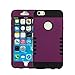 iPhone 6 Plus Case, oneCase 3-piece 3 in 1 Combo Hybrid High Impact Body Armor Hard PC & silicone Case Protective Cover for Apple iPhone 6 Plus 5.5 inch Screen with Screen protector (Purple/Black)