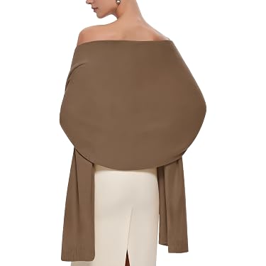 amazon shawls and wraps for evening dresses RUI VTRON Pashmina Shawl Wraps for Women Beige Large Winter Scarf Soft Shawls and Wraps for Evening Dresses Shawl for Wedding at Amazon Women's Clothing store