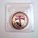 Knights Templar Cross Masonic Freemason Golden Coin + Case (LISTING O...