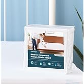 Linenspa Zippered Waterproof Mattress Encasement, Noiseless, Twin XL Size | 360&deg; protection, Noiseless waterproof lining, Seals out dust mites and bed bugs, Fits mattresses up to 12 in thick