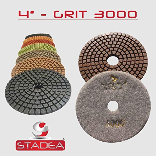 STADEA-Premium-Grade-Wet-4-Diamond-Polishing-Pads-Set-Rubber-Backer-For-GRANITE-MARBLE-STONE