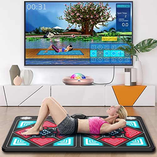Dance Mat for TV, HAPHOM Wireless HDMI Musical Electronic Dance Mats, Double User Dance Pad Non