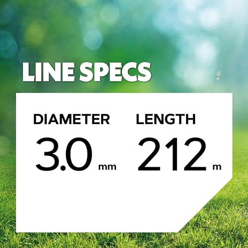 Oregon Star Shaped Mower Line 3 mm, Yellow, For Tall Grass, Weeds, Lawns and Dense Vegetation, Robust Professional Nylon Thread, For Most Grass Trimmers, 3.0 mm x 212 m (69-461-Y)