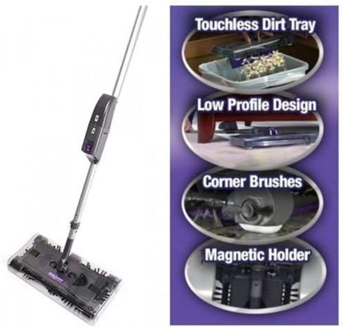 Swivel Sweeper Max Lightweight Rechargeable Cordless Sweeper- Eggplant